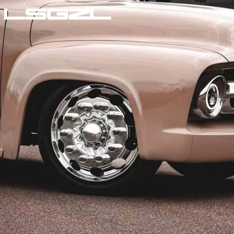 LSGZL Chrome Wheels Dually Rim 22 24 26 Inch Forged OffRoad Wheels Deep Dish Rims 6x139.7 8x6.5 8x180 10x225 for Truck chevy