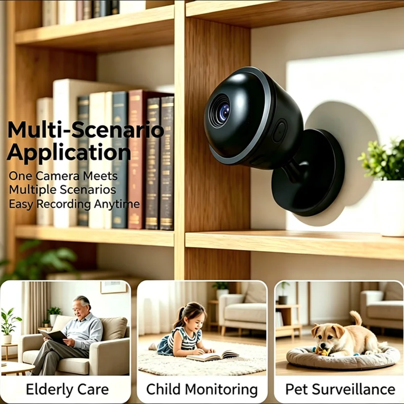 WiFi IP Security Camera Easy Installation Wide Angle View Indoor Home Surveillance Camera For Living Room Baby Pet Monitoring