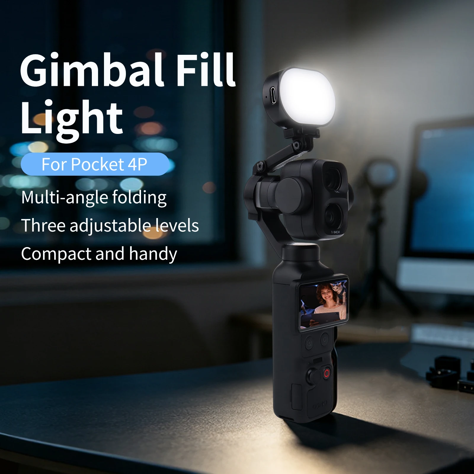 

Fill Light for DJI OSMO Pocket 4Pro Beauty Lights for Vlogging