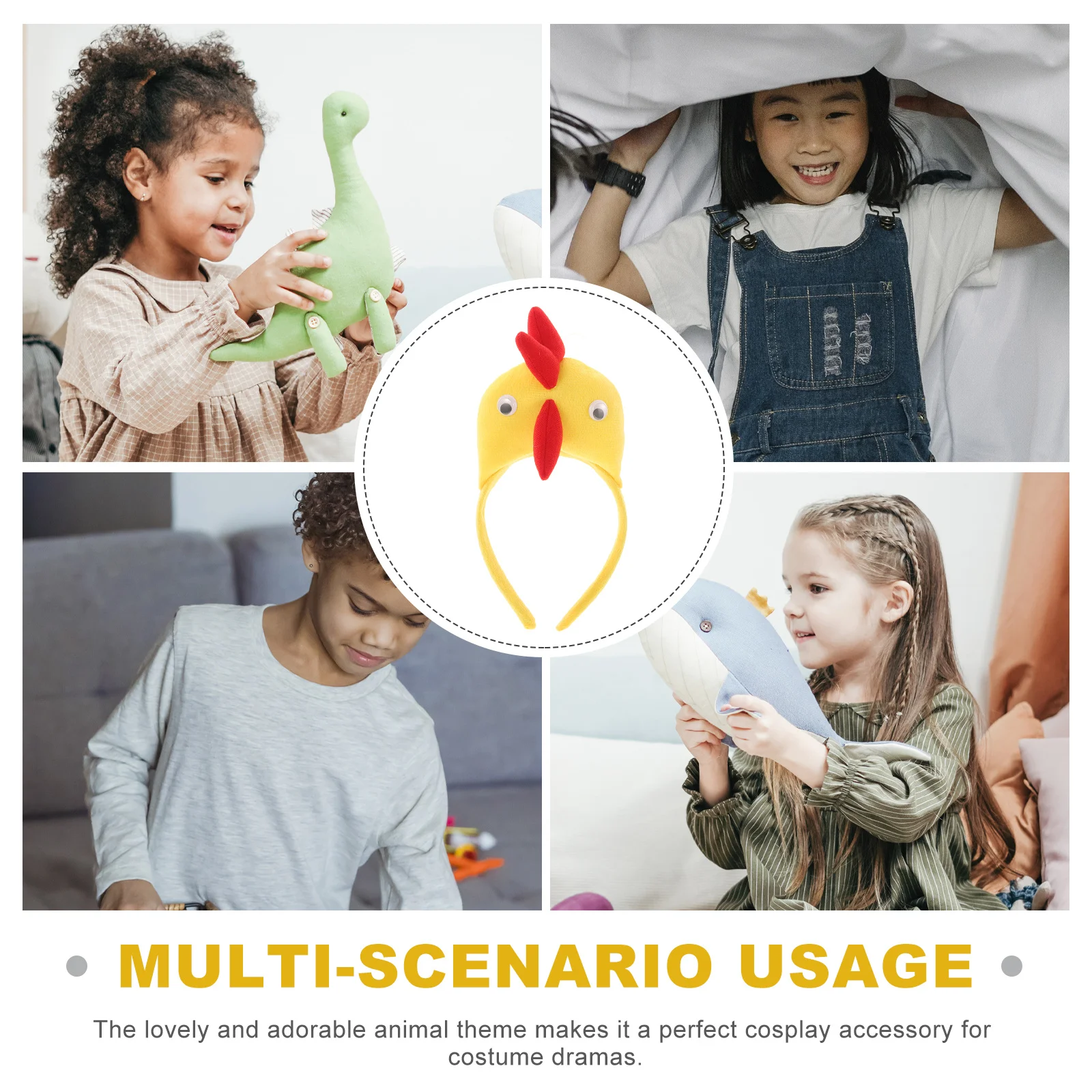 1 Set Küken Stirnband Schwanz Prop Niedlichen Tier Cosplay Zubehör Für Kinder Party Festival Weihnachten Dekor Leichtes Haarband