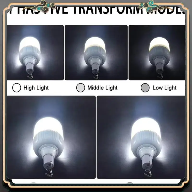 

Premium Camping Lantern Dimmable LED Light Bulb 5 Lighting Modes USB Rechargeable Hanging Tent Light Lumen Emergency Lantern