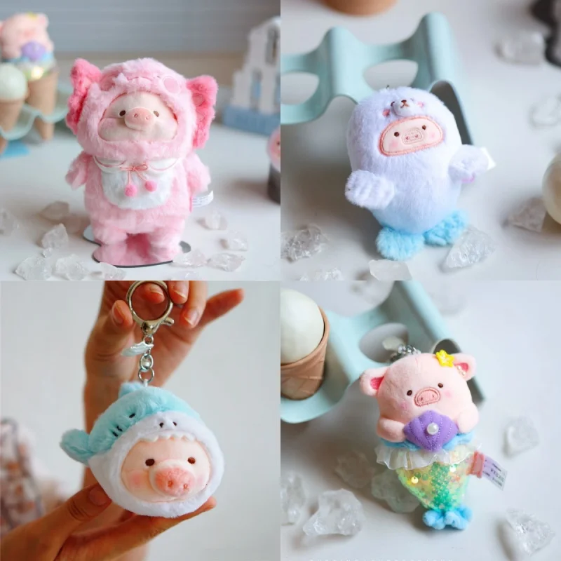 

52toys Authentic Lulu Pig Plush Toy Ocean Series Axolotl Style Soft Stuffed Doll Bag Pendant Cute Ornament Collect Toy Girl Gift