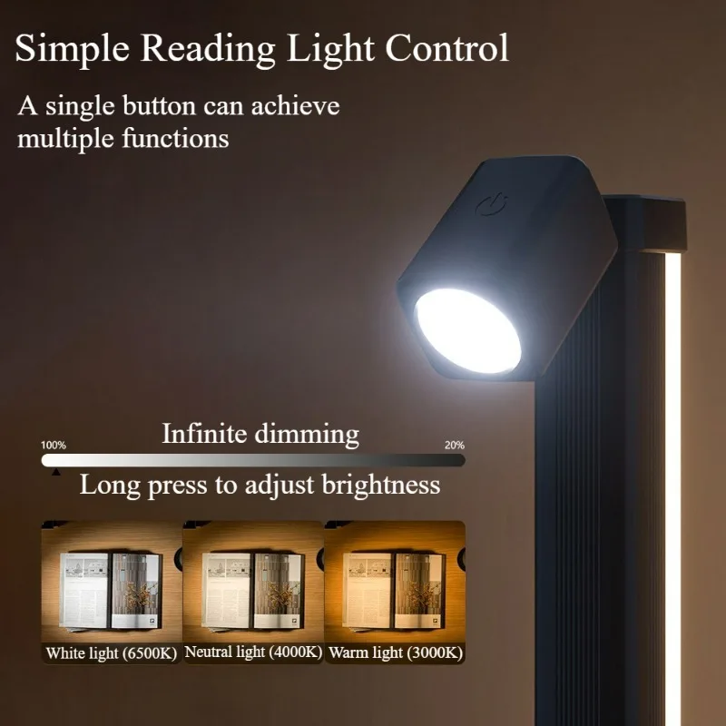 Lámpara LED de escritorio de lectura, luz de ambiente RGB, luz de aprendizaje 2 en 1 con Control remoto, luz decorativa para juegos de deportes y dormitorio en casa