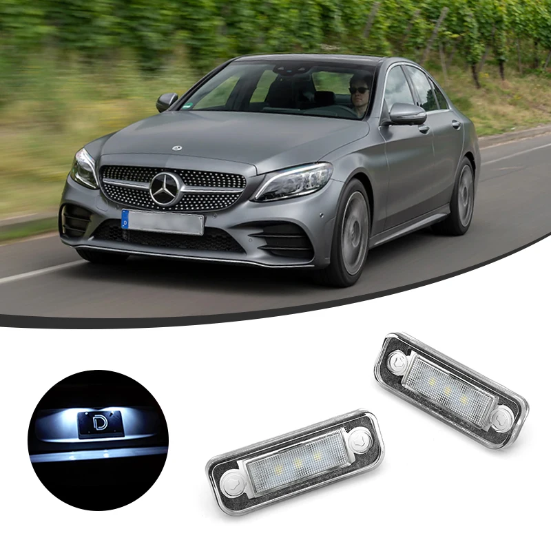 LED Number License Plate Light Lamp White  For Mercedes-Benz W203 W211 C219 R171 CLS SLK 2004-2011