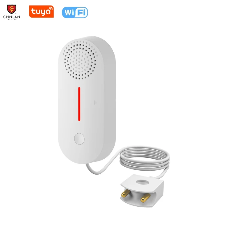 Tuya Smart WiFi Water Alarm Sensor Tank Low Level Monitoring Water Leak Detector Have 80CM Cable 100dB Sound