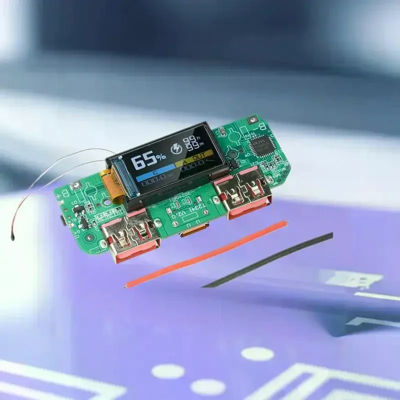 Fast 22.5W Charger Module for DIY Power Bank; Comes with LED Display, 3.7V Lithium Battery Protection and PD QC VOOC