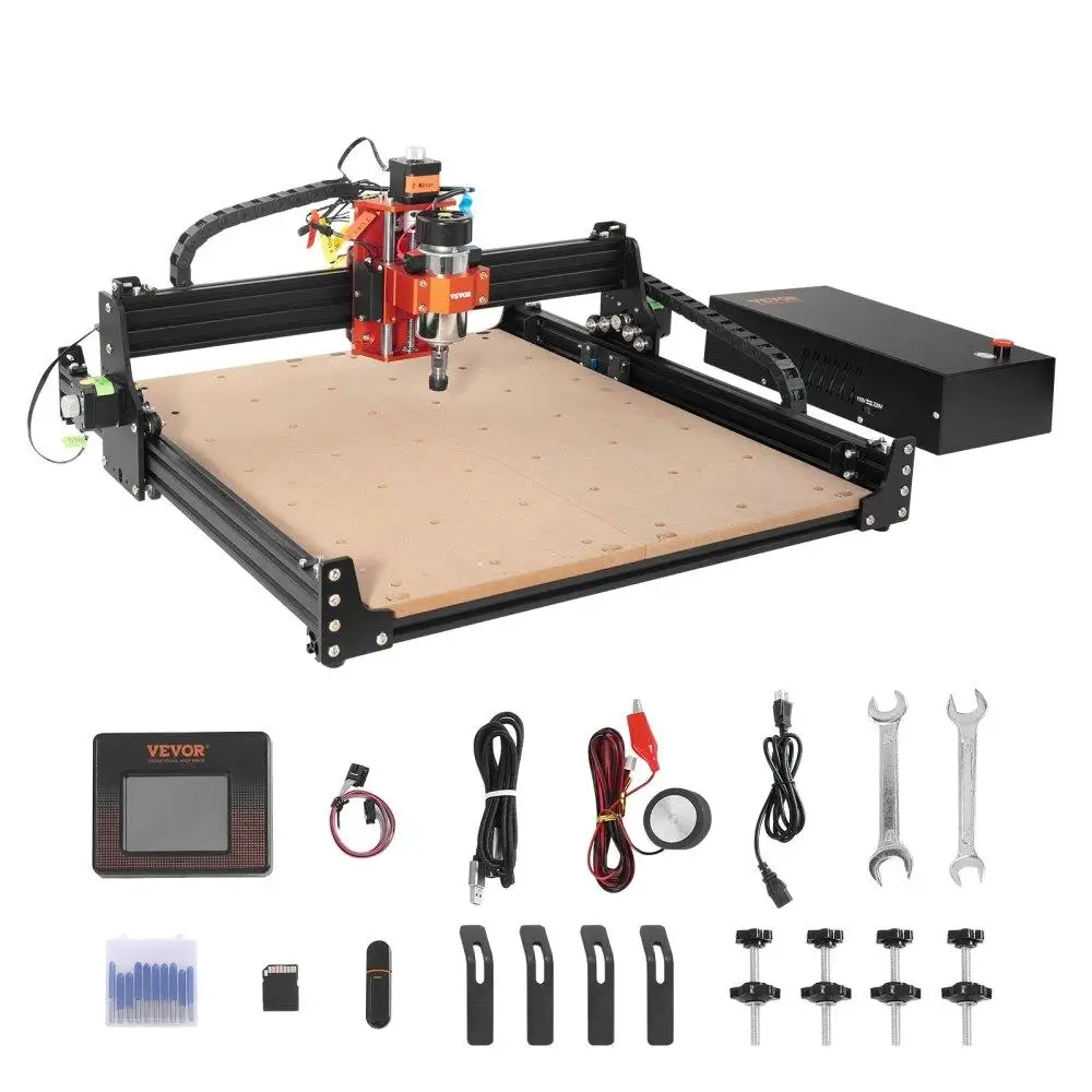 

300W CNC Router 3 Axis GRBL Control Engraving Machine Kit 400x400mm for wood Acrylic PVC Foam Carving Milling Tool 1200RPM