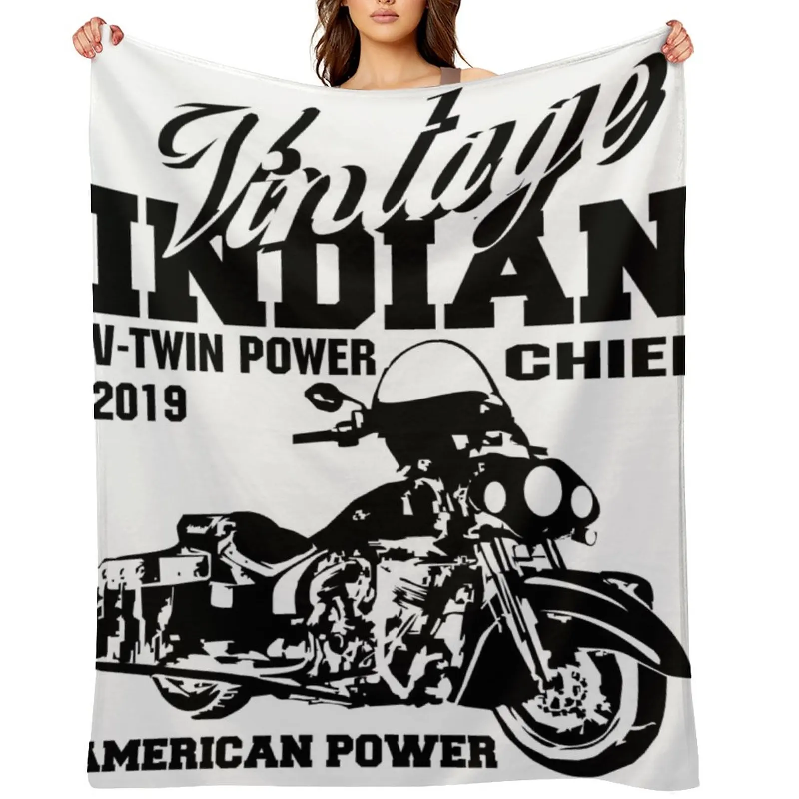

VINATGE Indian Chief Classic Motorcycles - American Power Throw Blanket Travel Polar Heavy cosplay anime Blankets