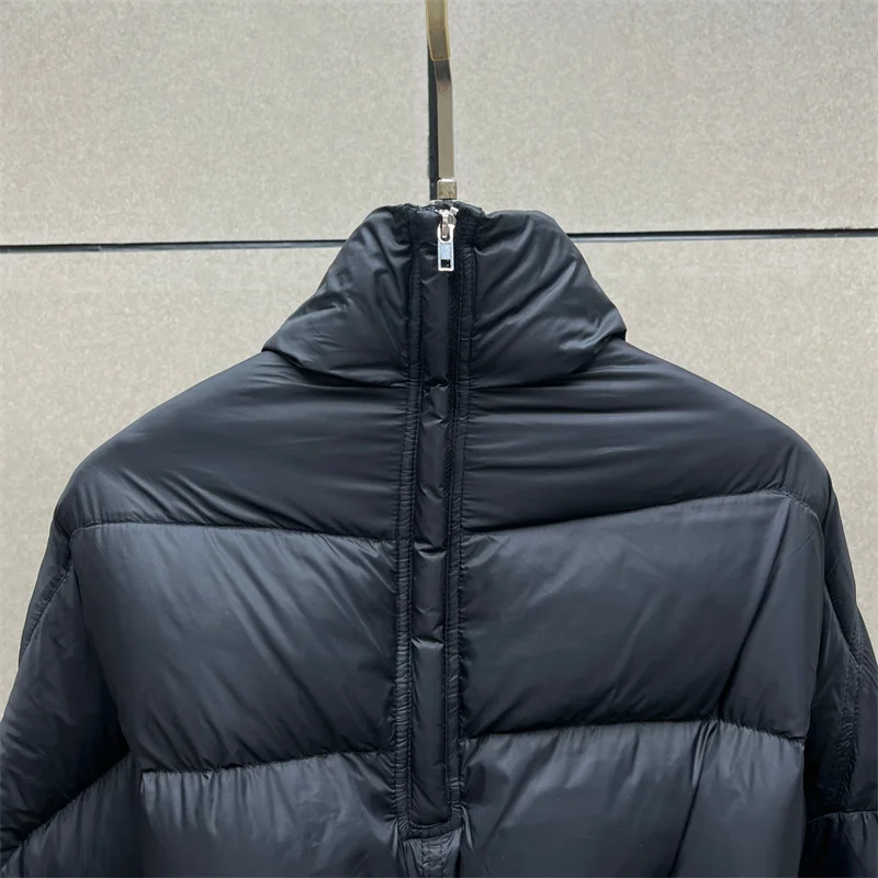 Women's down jacket Winter 2025 new lace up loose high neck women's jacket White duck down filled warm thick coat y2k down coats