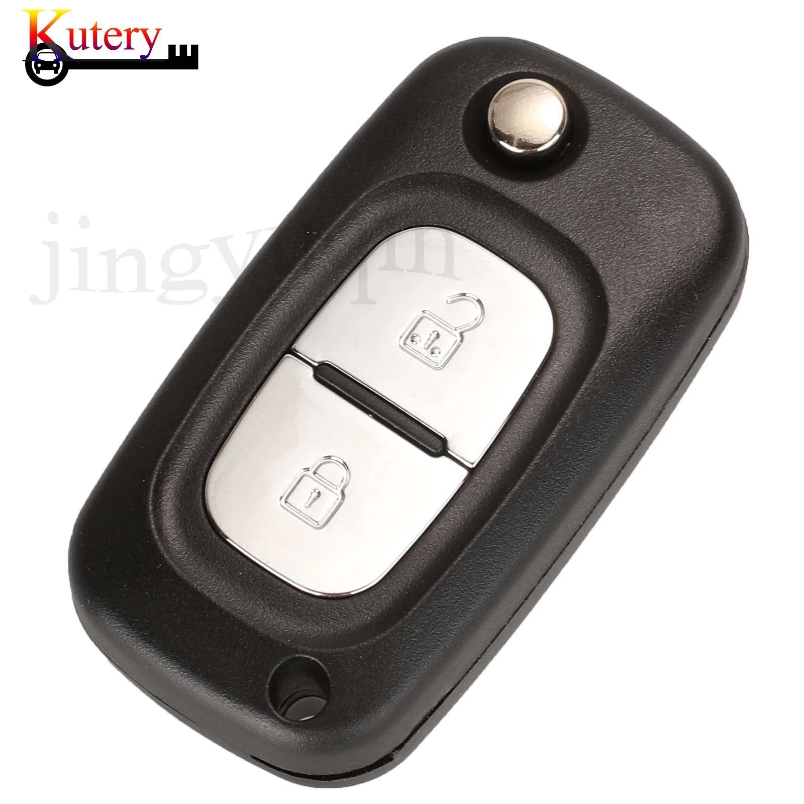 jingyuqin Folding Remote Car Key For Renault Clio III Master Modus Twingo ASK/FSK 433MHz ID46 PCF7961 Chip 7701210033