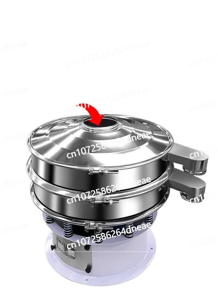 

Three-dimensional rotary vibrating screen circular stainless steel vibrating screen soy milk filter food screening machine