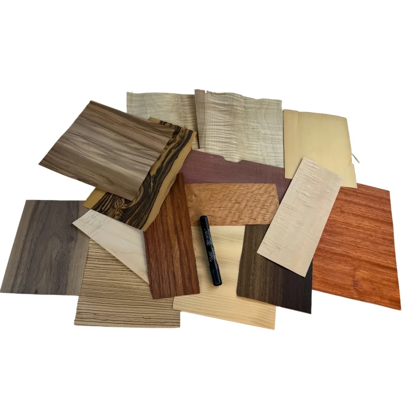 

0.5mm（Mixed Veneer Sheets Pack） Natural Wood Veneer Offcuts Exotic Veneer DIY Craft Material Guitar body veneer