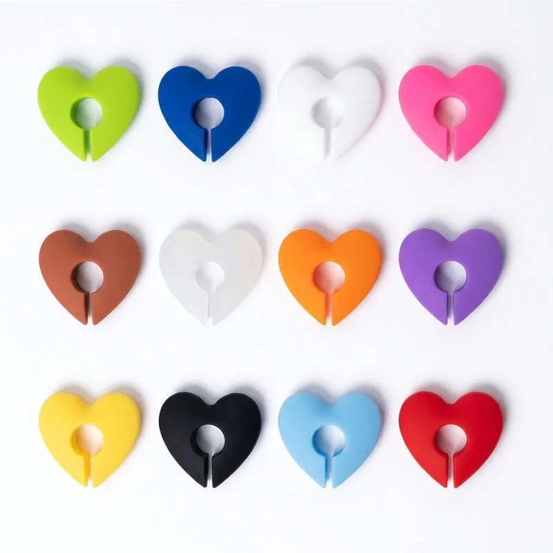 Heart Silicone Wine Glass MarkersJuice Champagne Cup Goblet Label Mug Tag Bar Wedding Identification Color Random Party Tools