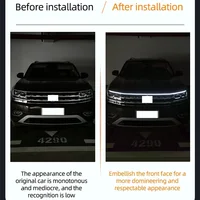 120cm LED Daytime Running Light Scan Starting Car Hood Decorative Lights DRL Auto Engine Hood Guide Decorative Ambient Lamp 12V 3