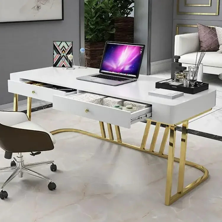 New Design Marble Big Board Table Computer Desk Simple Modern Boss Office Desk President's Desk