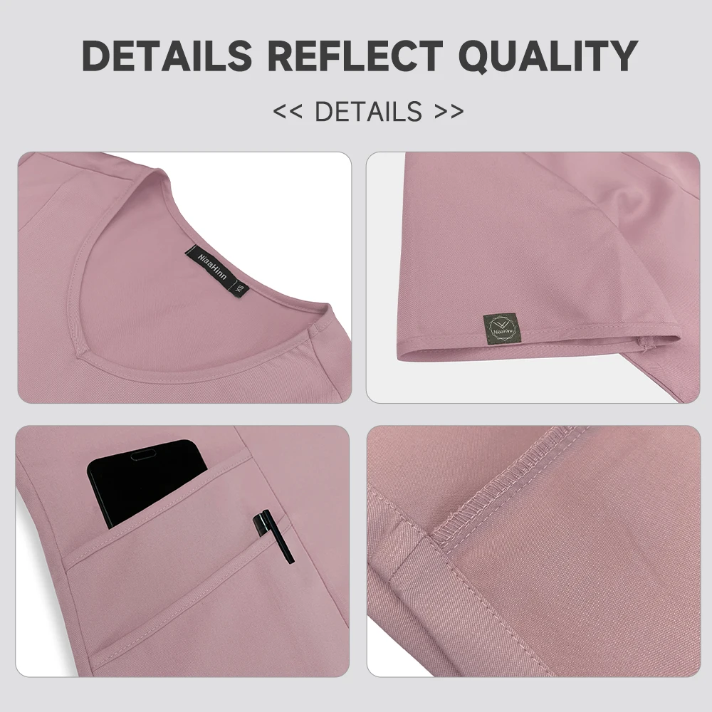 Medizinische Peelings Set Frauen Stretch Arbeits uniformen Easy Fit Peelings Tops Hosen Jogger Set Krankenhaus Krankens ch wester Uniform Zahnarzt Overalls xxl