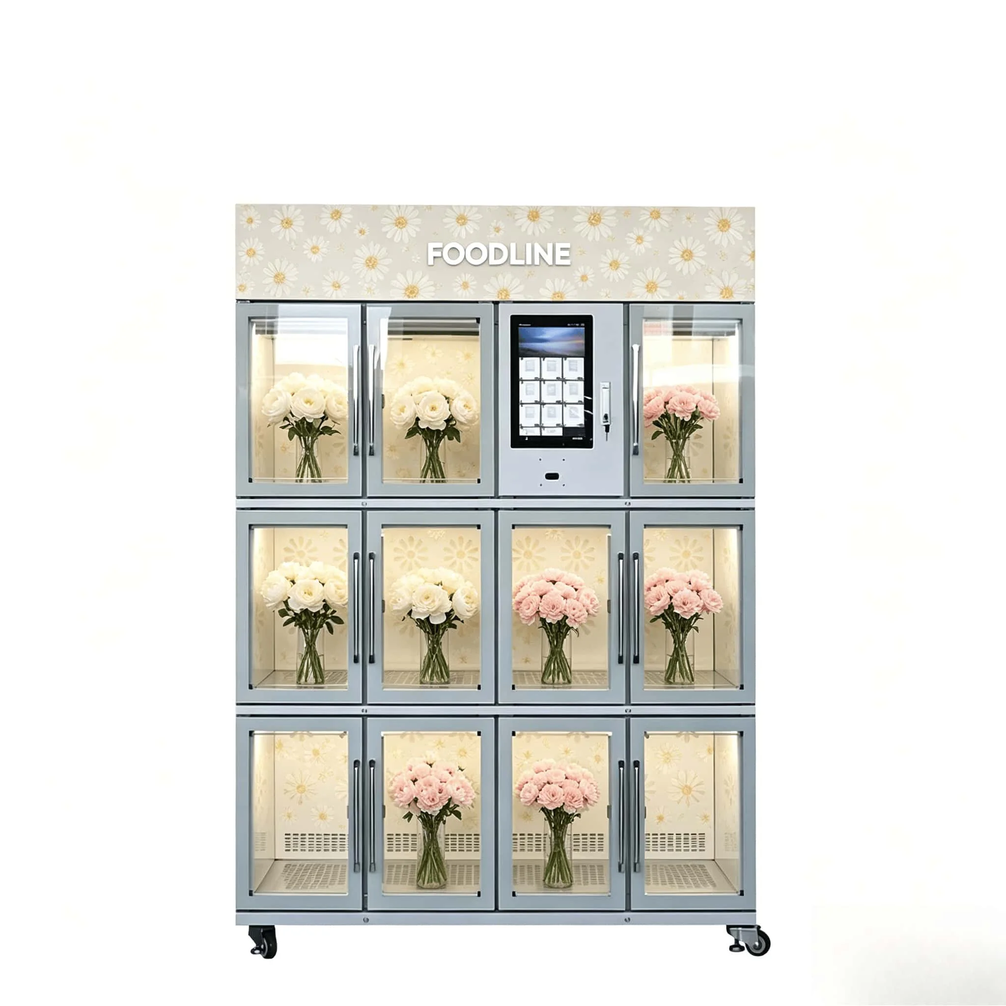 FOODLINE Constant Temperature Preserve Flower Vending Machine Smart Lockers All Payment Methods Fresh Bouquet Vending Device