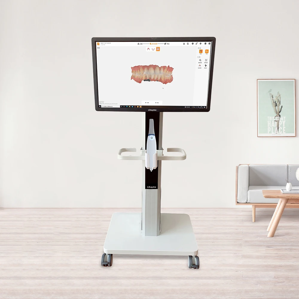 Space-Saving Oral Scanning Mobile Trolley Cart Medical Material Touch Screen CE Certified Class I 10KG Load Capacity Easily