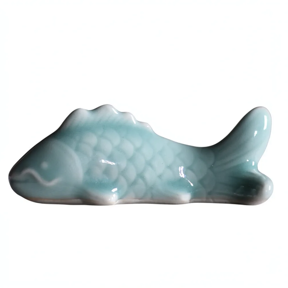 Creative Ceramic Koi Pen Stand Celadon Brush Holder Desktop Ornament Stationery Organizer For Pinmotang School Desk