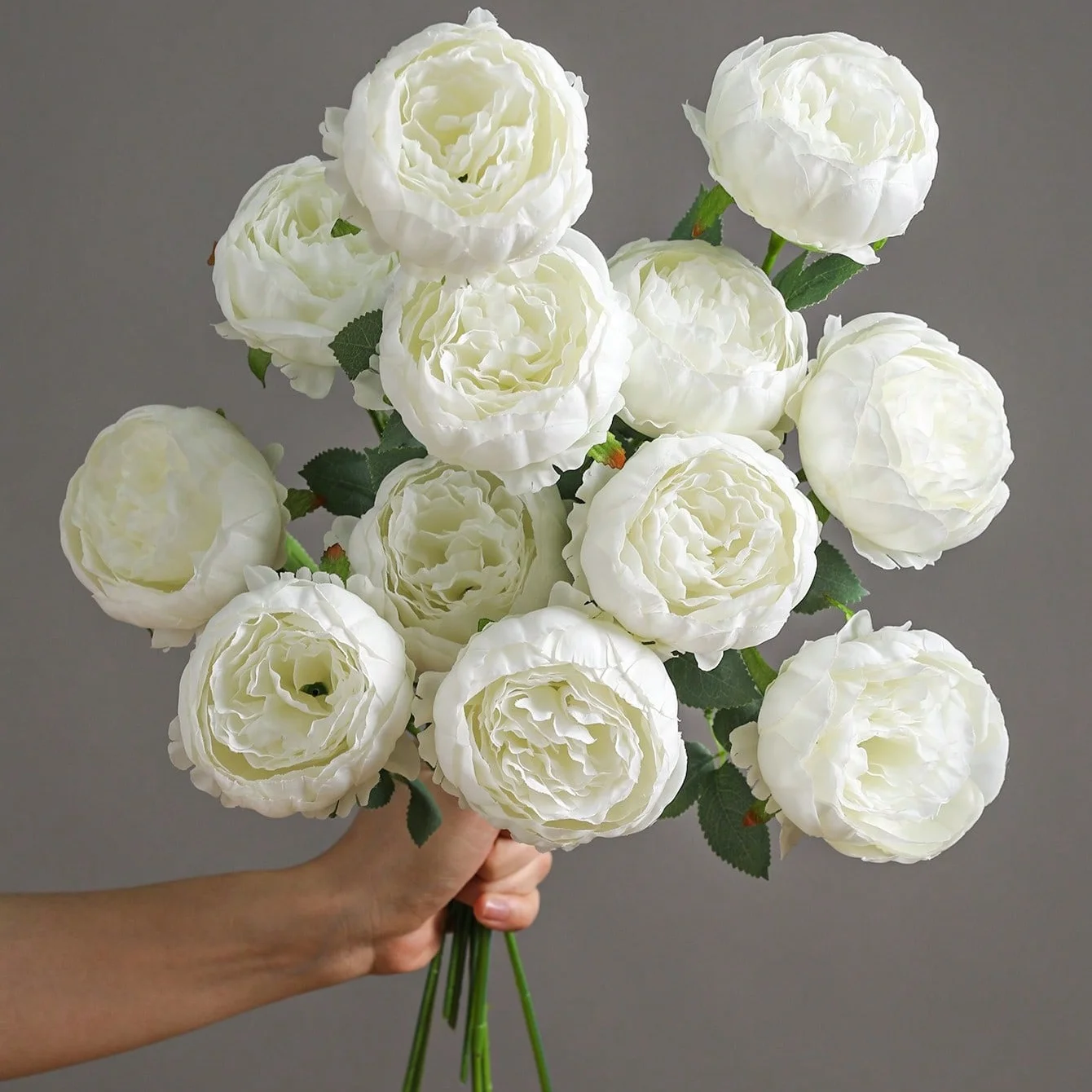 3/5/10 Stück künstlicher Pfingstrosenstrauß, 35 cm, künstliche Blumen für Zuhause, Raumdekoration, Hochzeit, Brautdekorationen, DIY-Vase, Blumenarrangement – Detail 5
