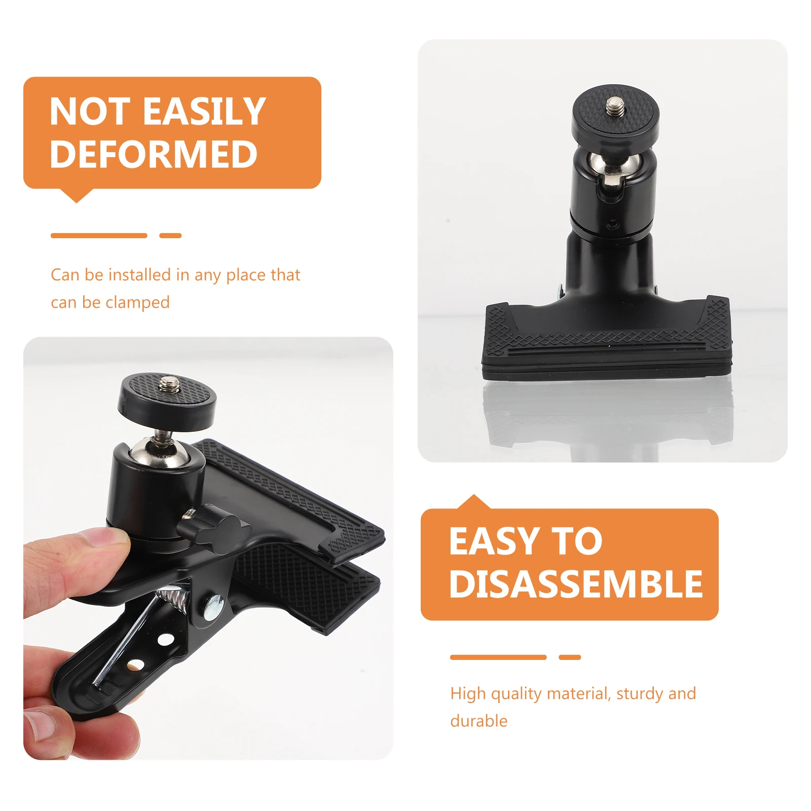 

2 PCS Desk Clip Bracket Desktop Clamp Mount Holder for Security Camera Plastic Ring Light