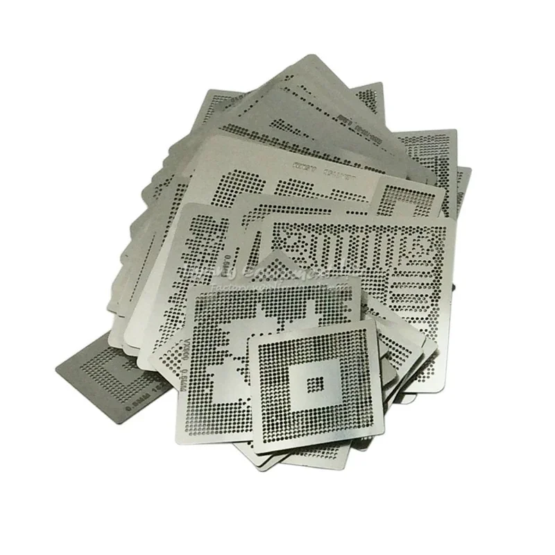 47pcs/lot Direct Heating Stencils BGA Reballing Universal Stencils for Game Console PS3 CPU PS4 GPU XBOX CXD WII Heat Template
