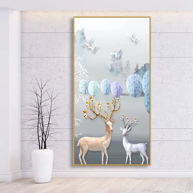 Frosted Milu Deer Door Window Glass Sticker Transparent Opaque Shading Film Bathroom Bathroom Anti Peeping and Anti Light