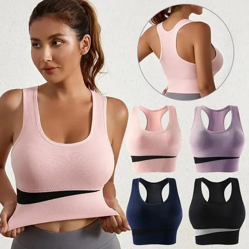 Sports Bras Push Up Gym Fitness Bra Yoga Underwear Padded Crop Tops for Women Breathable Shock Absorption Running Sport Vest