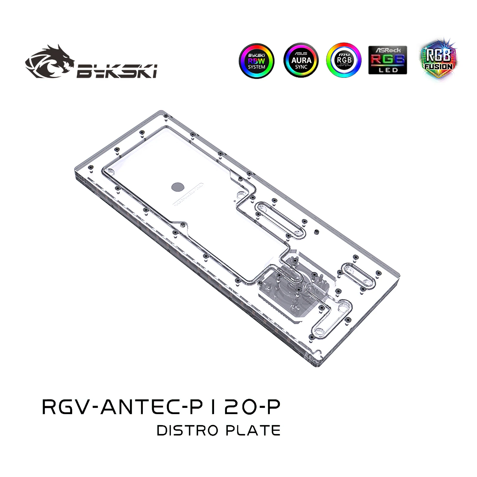 Bykski RGB Water Cooling Distro แผ่นอ่างเก็บน้ำสำหรับ ANTEC P120แชสซีกรณี RGV-Antec-P120-P