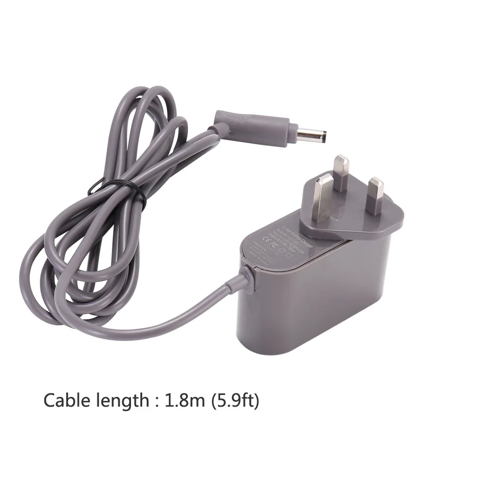 Adaptor pengisian daya 26.1V, untuk Dyson V6 V7 V8 kabel gratis pegangan tangan tongkat vakum kabel catu daya, colokan UK