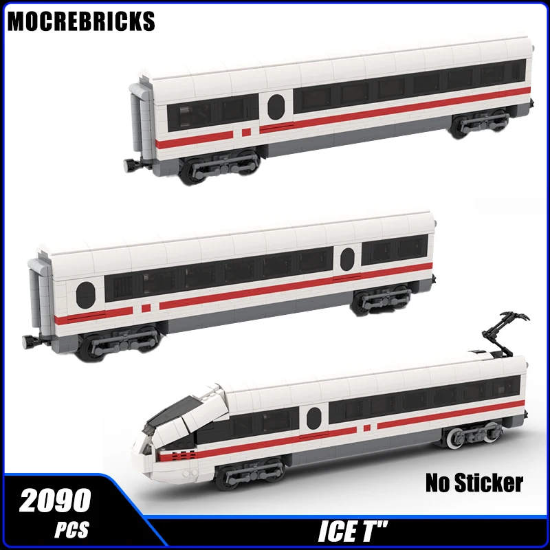 

German Railway Locomotive ICE T Electric Train Carriage Sets MOC Building Block Assembly Model Puzzle Kids Bricks Toys Xmas Gift