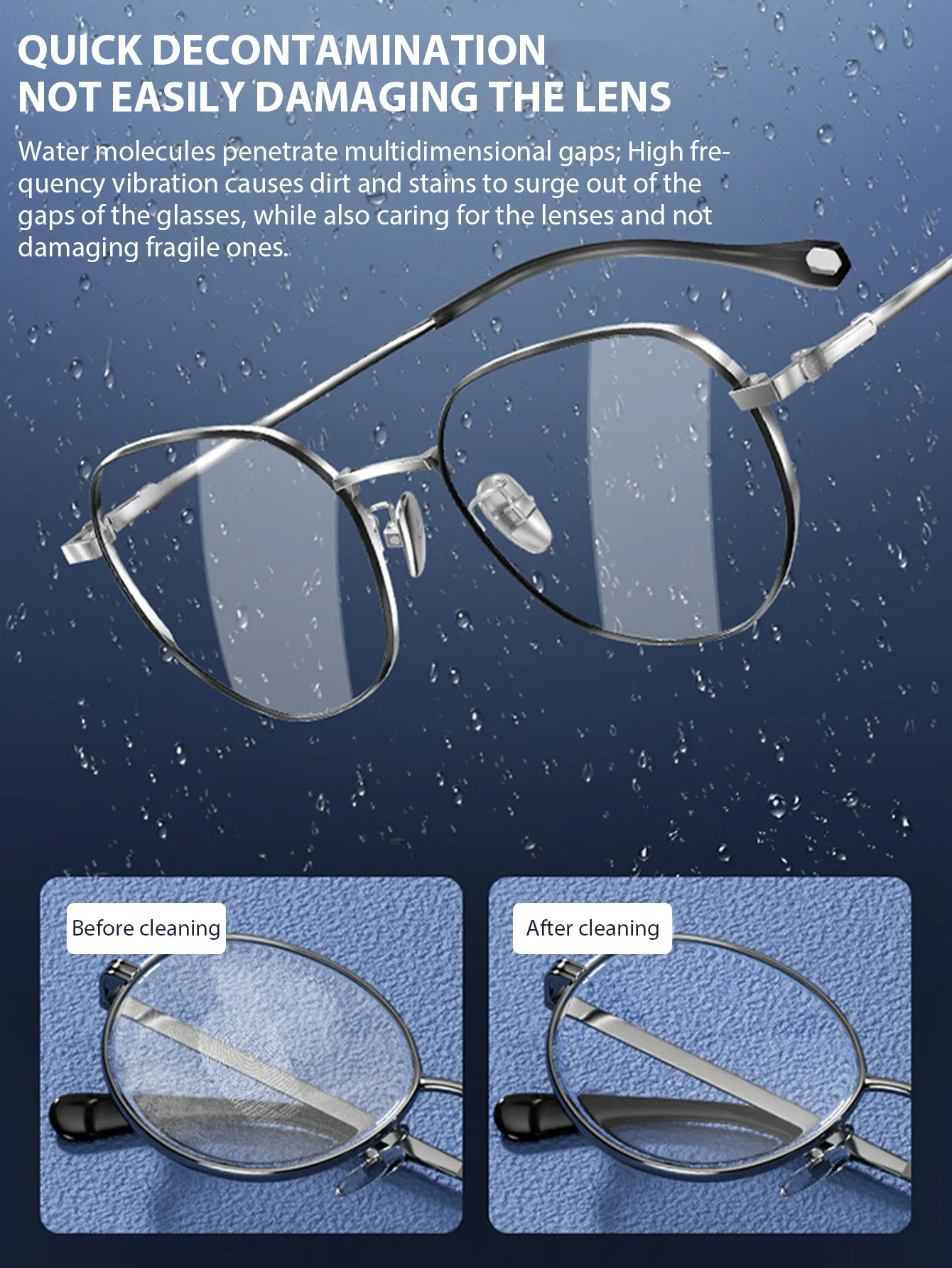 Новая ультразвуковая чистящая машина, многофункциональный высокочастотный вибрационный очиститель для мытья ювелирных изделий, очков, часов, чистящее средство для протезов