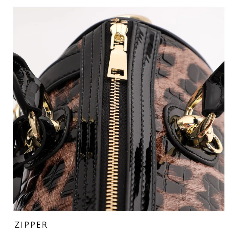 Echte Leder-Damentasche mit Leopardenmuster 2026 Neuer Stil, Strukturierte Rindsleder-Handtasche, Große Kapazität Schulter- & Umhängetasche – Detail 14