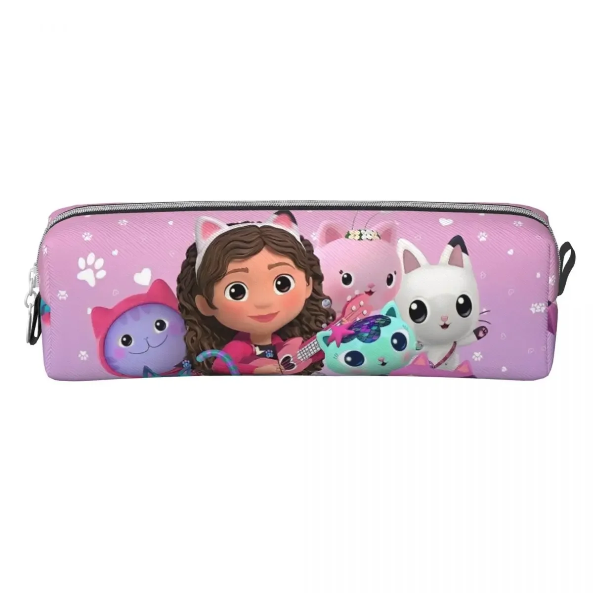 New Gabbys Dollhouses Pandy Paws Pencil Case Big Pen Box Kids PU Leather Kawaii School Pencil Cases Custom DIY Supplies