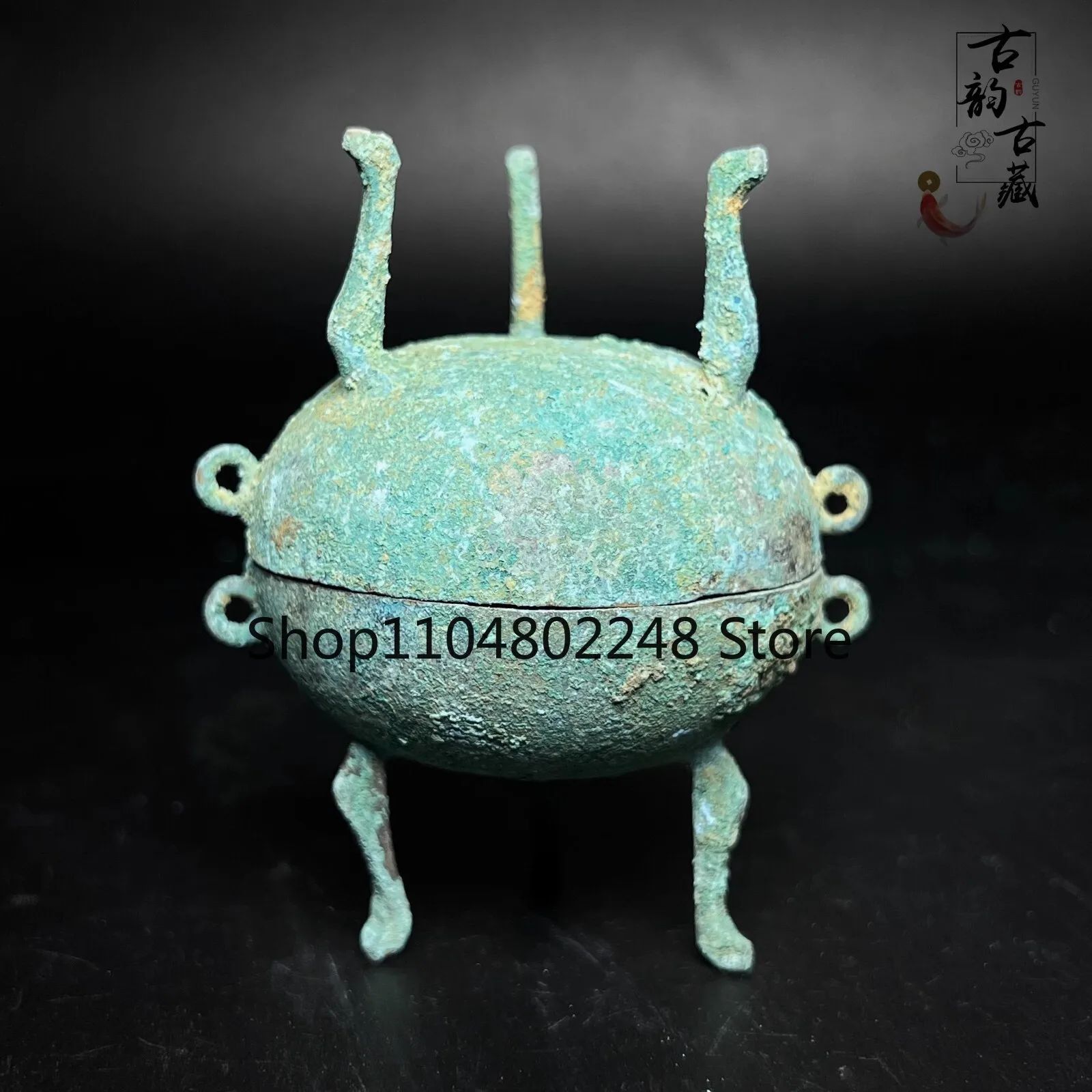 China Old Bronze be unearthed collectibles From Countryside tripodia Cauldron