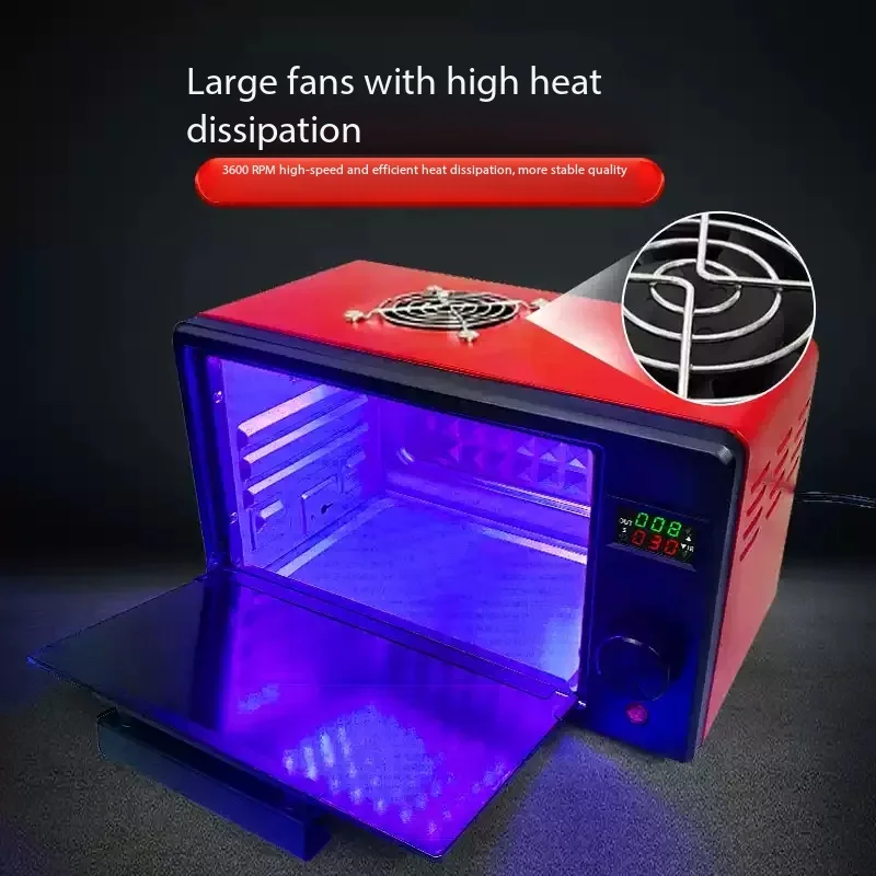 395nm Deep Cure UV Cabinet Ultraviolet Oven for 3D Resin UV Glue Ink Repair Lab UV Curing Lamp Box