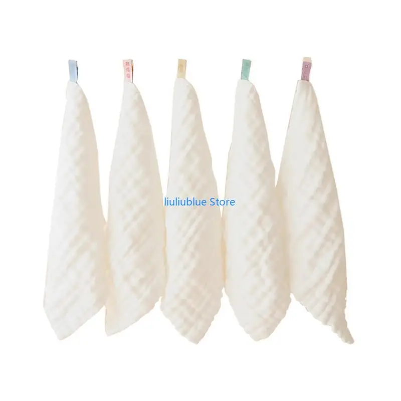 

5pcs Baby Face-Towel Thick Handkerchief Drool Bib Burp Cloth Soft Absorb Towel 62CF