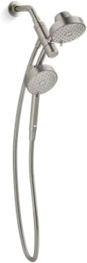 

KOHLER 23218-BN Awaken 2-in-1 Multifunction Shower Combo Kit Rotating Showerhead Handshower Set 2.5 GPM Vibrant Brushed Nickel