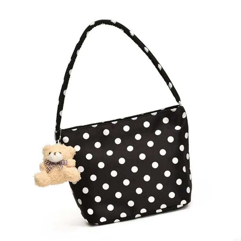 

Korean Styles Fabric Cloth Shoulder Bag Fashionable Bucket Bag Underarm Bags Casual Handbag for Women and Students 20CA