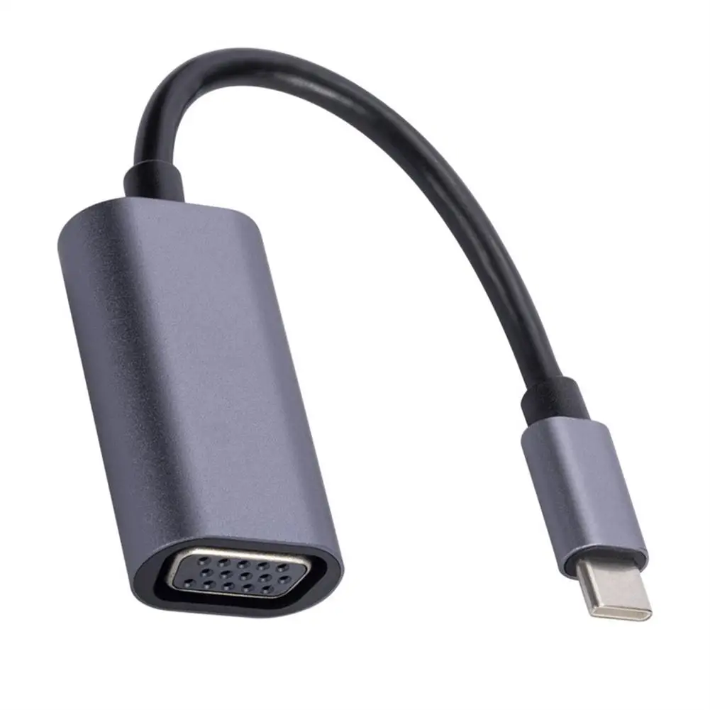 Adattatore per cavo Audio da USB C a VGA cavo adattatore convertitore da tipo C a VGA per Monitor TV riproduzione dello schermo di proiezione del proiettore