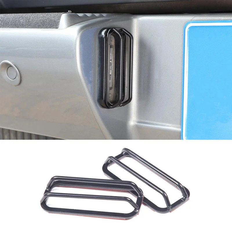 

Steel Car Rear License Plate Side Light Trim Grill Lamp Protector Cover Kit For Mercedes Benz G-Class W463 2004-2018 Auto Part