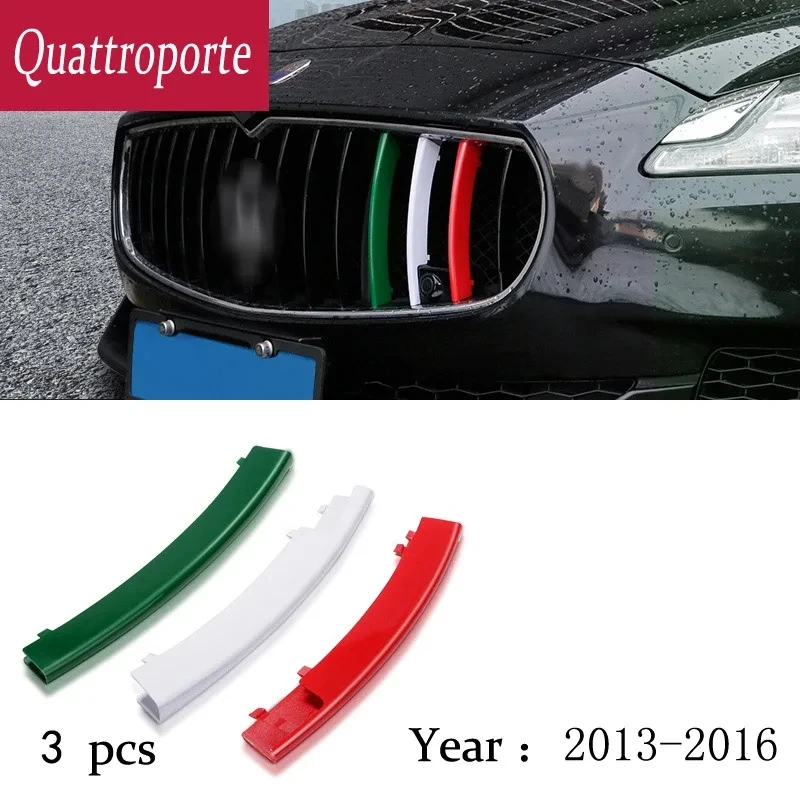 

car-styling Front Grille Grills Trim Sport Strips Cover Motorsport Power Performance Stickers for Maserati Ghibli Quattroporte