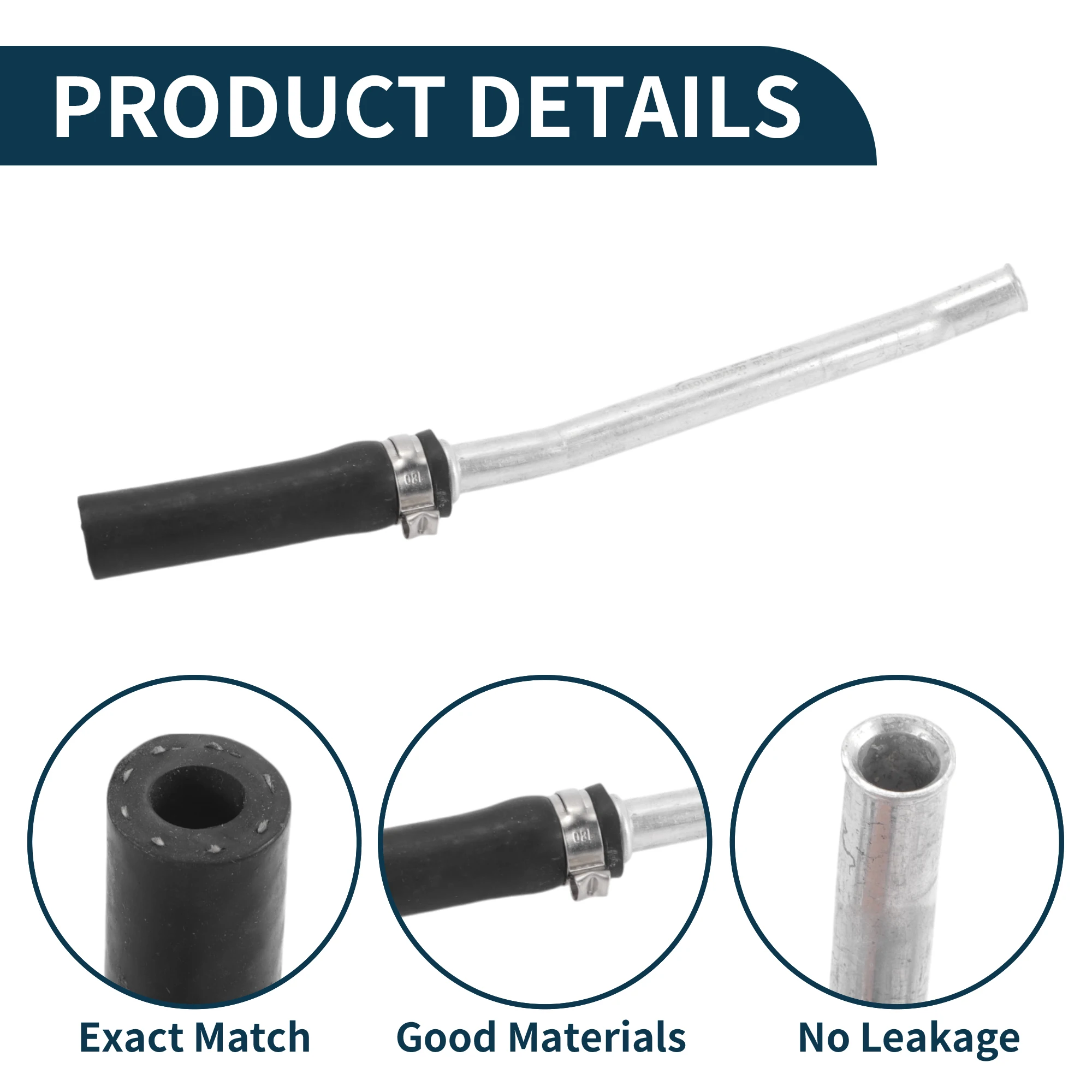 

UXCELL Radiator Hose Heater Hose No.11537600589 for BMW 118i 320i 2012-2015 Rubber Metal Cooling Liquid Pipe Black Silver Tone