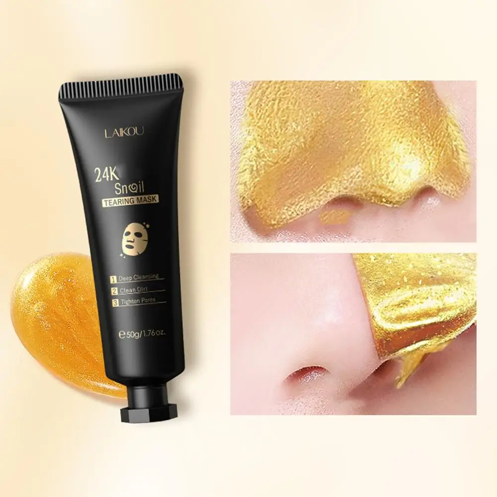 

24K Gold Peel Off Face Mask Skin Care Moisturizing Products Aging Anti-wrinkle Fades Foil Anti Fine Beauty Repair Lines Col R8J3