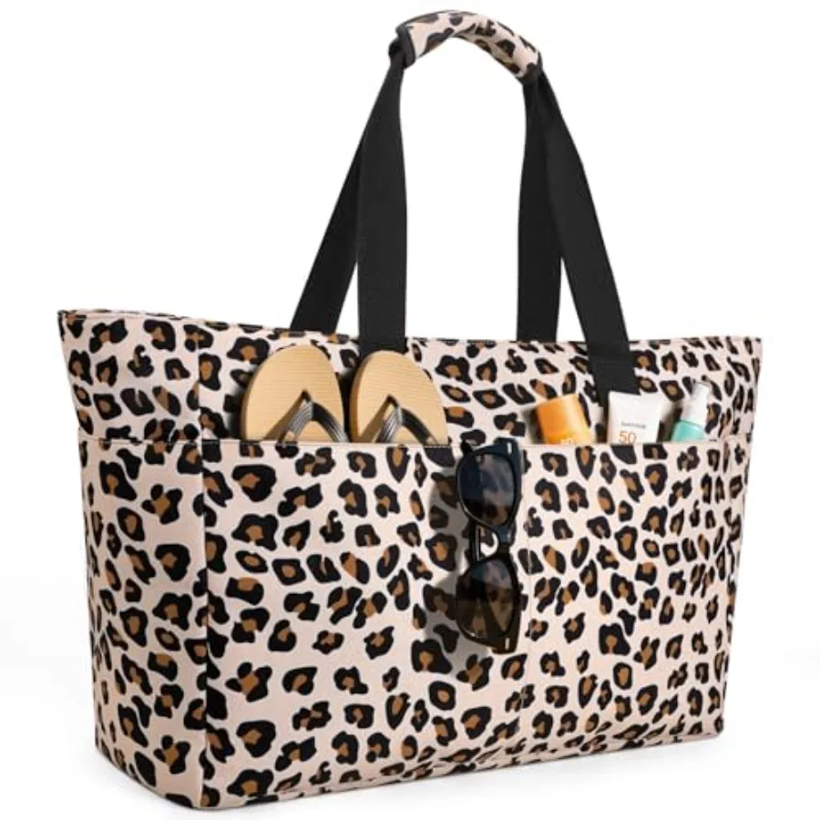 

Пляжная сумка ISEYOU Extra Large: водонепроницаемая, легкая, складная, с отделением для мокрых вещей на молнии, для женщин