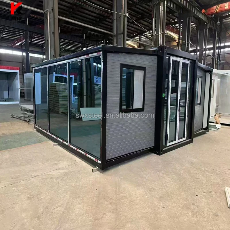 Wholesale Prefabricated Expandable Container House Portable Modular Prefab Villa Folding Mobile Tiny Home 40Ft 3 Bedroom Kitchen
