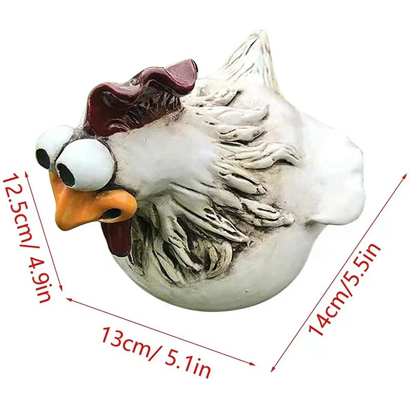 ملتوي سياج الديكور الدجاج المزحة الديك فناء زينة زخرفية الراتنج الحرفية البستنة حديقة الديكور