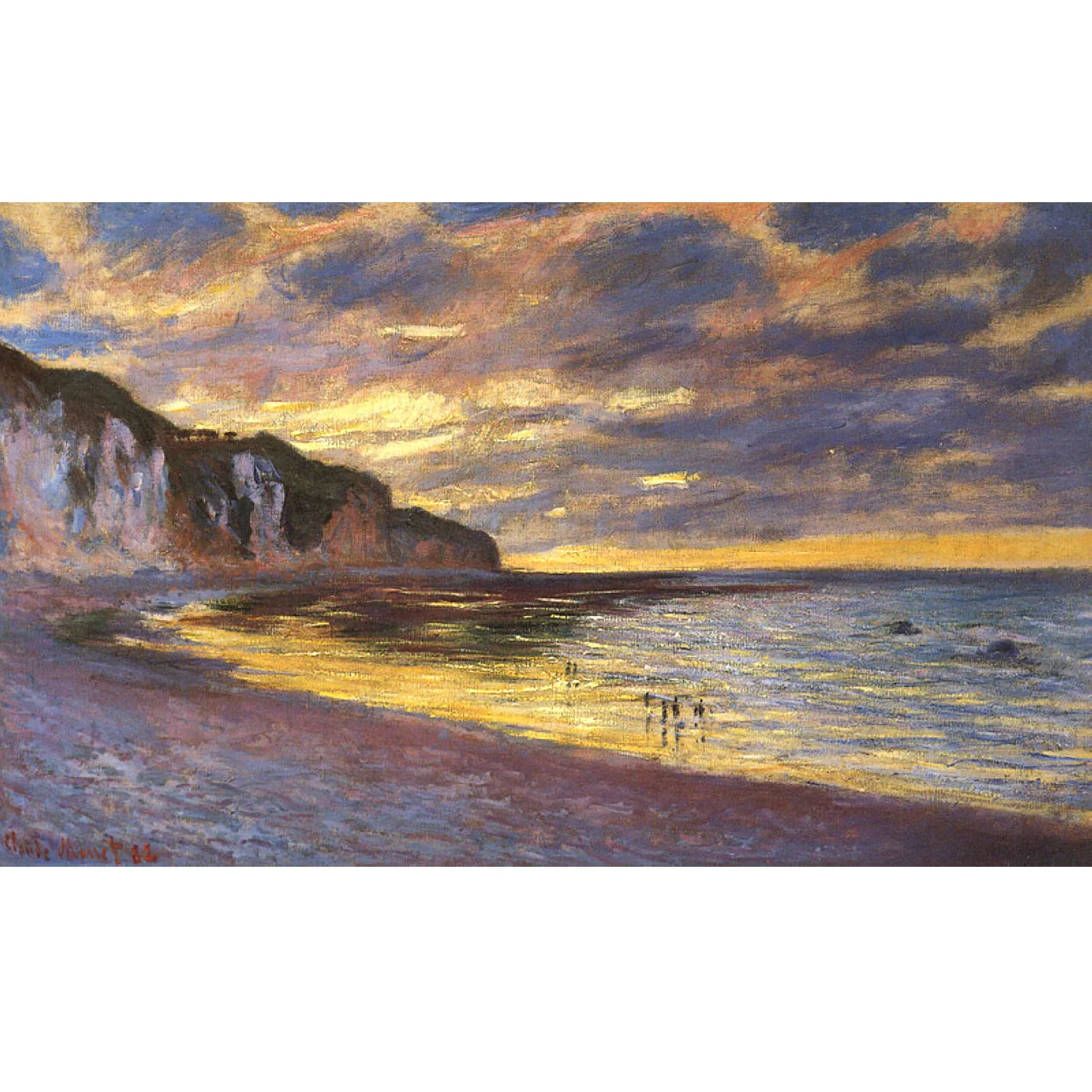 

The Ally Point, Low Tide by Claude Monet Hand painted famous painting reproduction Landscape oil painting on canvas Wall decor