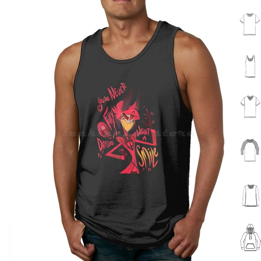Fictional Characters For Men Women Vintage Tank Tops Vest Sleeveless Alastor Alastor Radio Demon Hazbin Angel Dust Alastor