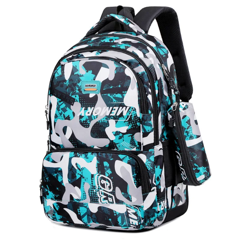 Camouflage Print Backpack Large Capacity Casual Double Shoulder Bag Laptop Bag For Men Middle School Double Shoulder Bags
